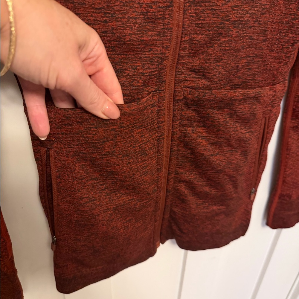 Figs Countourknit Full Zip Jacket Marked Burnt Orange color Size XXS scrubs - Picture 4 of 6